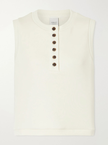  Varley Varley - Marla Embellished Jersey Tank Top - Cream 