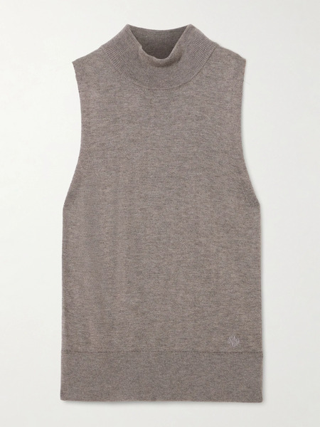  Varley Varley - Neilsen Knitted Turtleneck Tank - Light Brown 