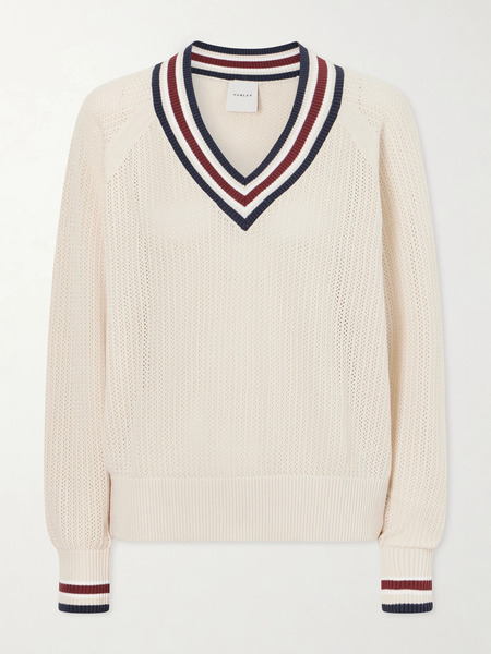  Varley Varley - Open-knit Cotton Sweater - Cream 
