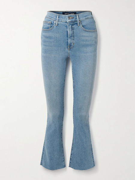  Veronica Beard Veronica Beard - Carolina Cropped High-rise Flared Jeans - Mid Denim 