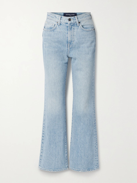  Veronica Beard Veronica Beard - Crosbie High-rise Wide-leg Jeans - Light Denim 