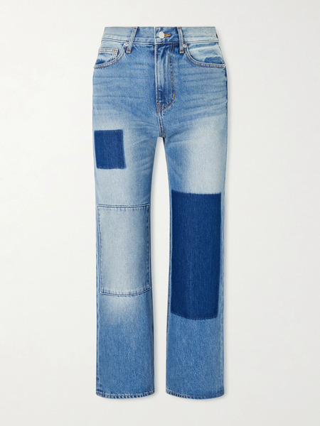  Veronica Beard Veronica Beard - Dylan High-rise Wide-leg Patchwork Jeans - Mid Denim 