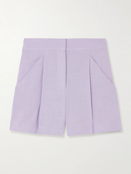  Veronica Beard Veronica Beard - Elbe Pleated Woven Shorts - Lilac 