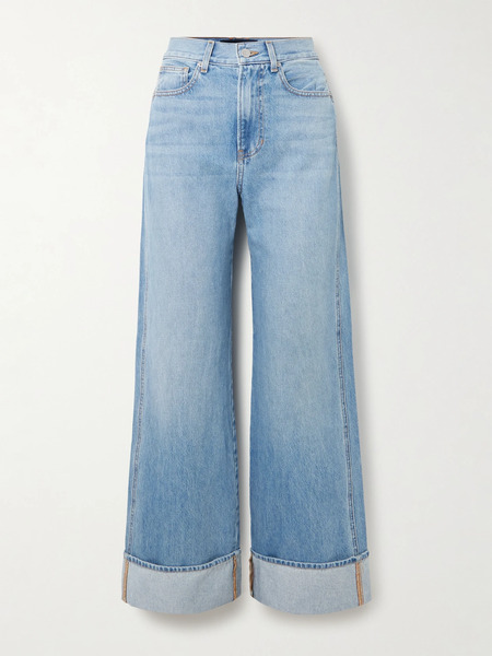  Veronica Beard Veronica Beard - Taylor High-rise Wide-leg Jeans - Light Denim 