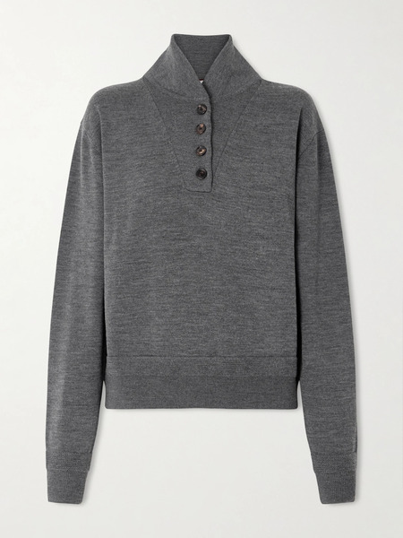  Veronica De Piante Veronica De Piante - Alicia Wool Polo Shirt - Dark Gray 