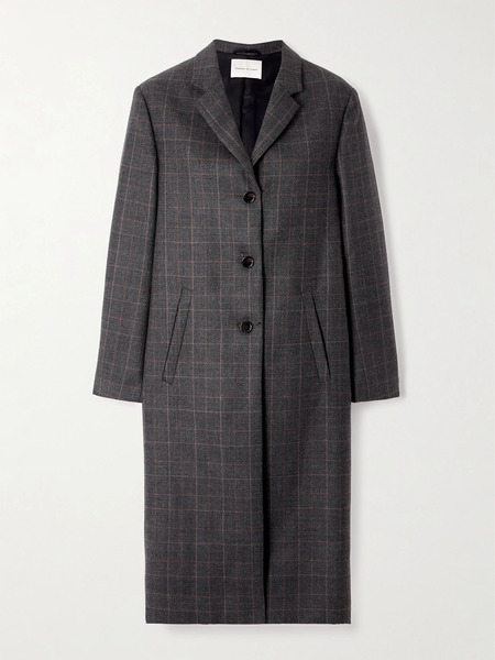  Veronica De Piante Veronica De Piante - Blake Prince Of Wales Wool Coat - Dark Gray 
