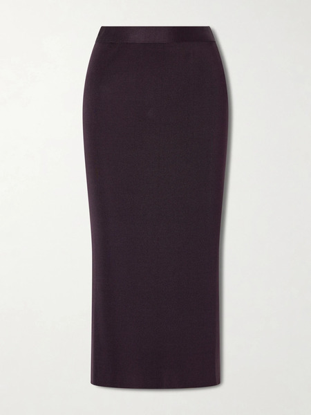  Veronica De Piante Veronica De Piante - Caterina Silk Midi Skirt - Plum 
