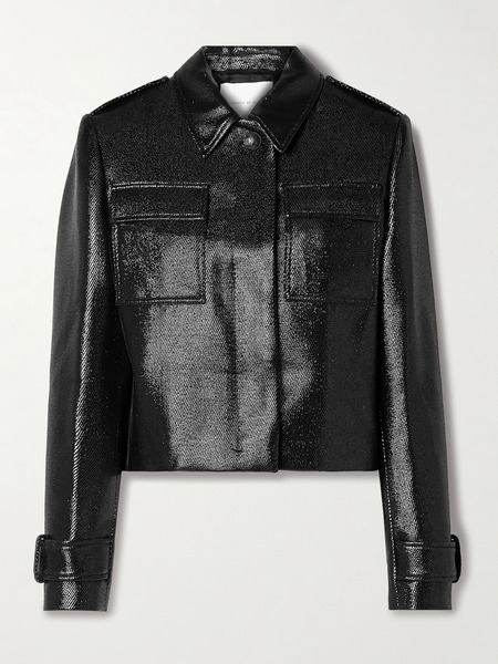  Veronica De Piante Veronica De Piante - Frankie Wool-blend Twill Jacket - Black 