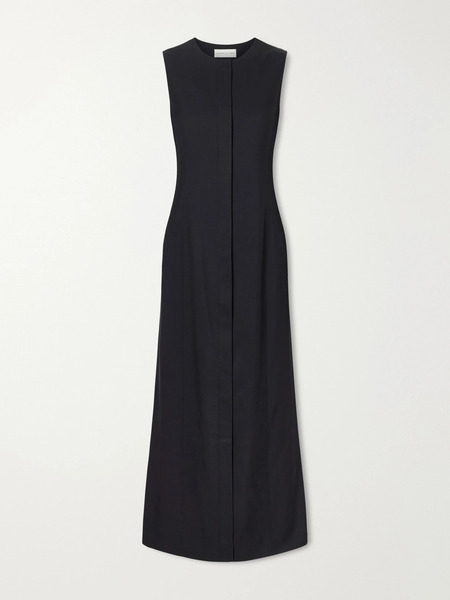  Veronica De Piante Veronica De Piante - Hana Split Silk Dress - Black 