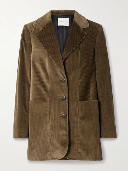  Veronica De Piante Veronica De Piante - Harry Cotton-corduroy Blazer - Army Green 