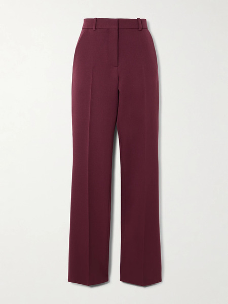  Veronica De Piante Veronica De Piante - Mick Wool-twill Straight-leg Pants - Burgundy 