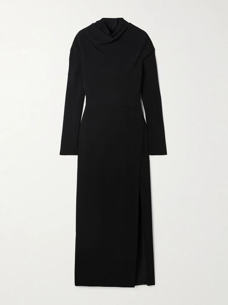  Versace Versace - Draped Crepe Gown - Black 