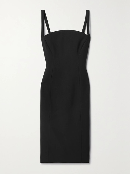  Versace Versace - Enver Crepe Midi Dress - Black 