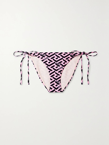 Versace Versace - La Greca Printed Bikini Briefs - Pink 