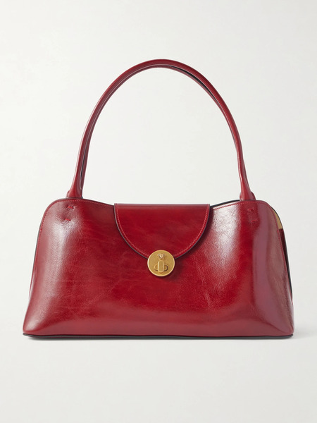  Versace Versace - Vivian Medium Glossed-leather Shoulder Bag - Red 