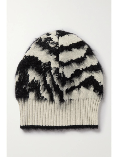  Victoria Beckham Victoria Beckham - Brushed Cotton-blend Beanie - White 