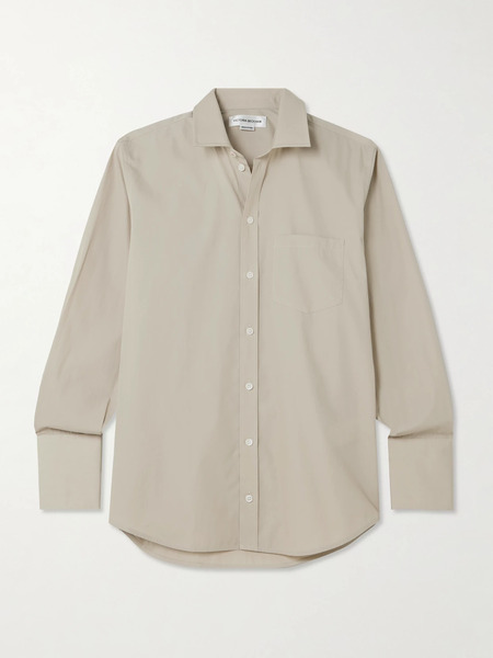  Victoria Beckham Victoria Beckham - Cotton-poplin Shirt - Beige 