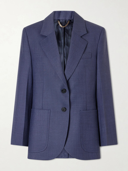  Victoria Beckham Victoria Beckham - Katherine Twill Blazer - Blue 