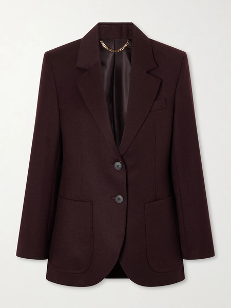  Victoria Beckham Victoria Beckham - Katherine Wool Jacket - Burgundy 