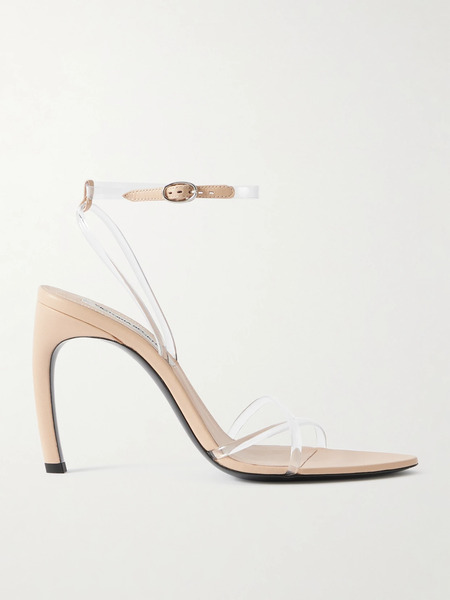  Victoria Beckham Victoria Beckham - Leather-trimmed Pvc Sandals - Clear 
