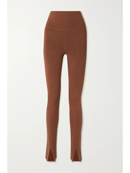  Victoria Beckham Victoria Beckham - Stretch-knit Leggings - Brown 