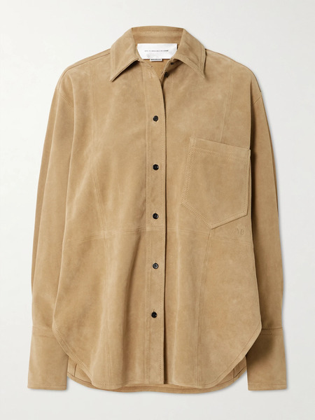  Victoria Beckham Victoria Beckham - Suede Shirt - Beige 