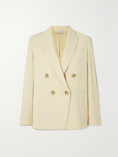  Vince Vince - Double-breasted Recycled-crepe Blazer - Beige 