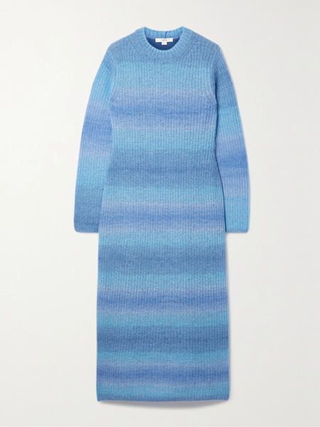  Vince Vince - Space-dyed Open-knit Midi Dress - Blue 