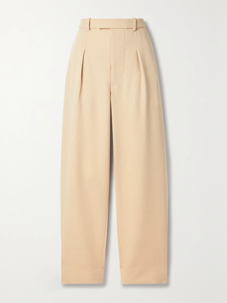  Wardrobe.nyc Wardrobe. Nyc - + Hailey Bieber Pleated Wool Wide-leg Pants - Camel 