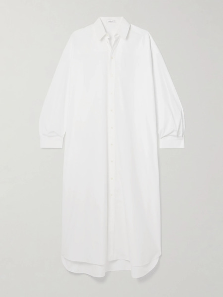  Wardrobe.nyc Wardrobe. Nyc - Oversized Cotton-poplin Maxi Shirt Dress - White 