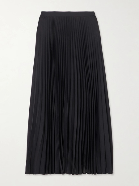  Wardrobe.nyc Wardrobe. Nyc - Pleated Crepe Midi Skirt - Black 