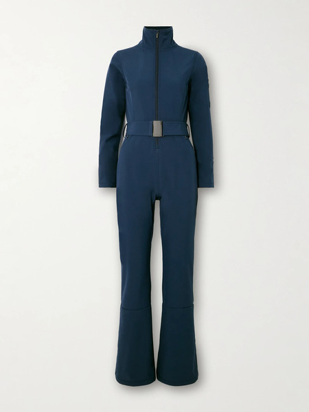  We Norwegians We Norwegians - Tyn Belted Stretch-jersey Jumpsuit - Navy 