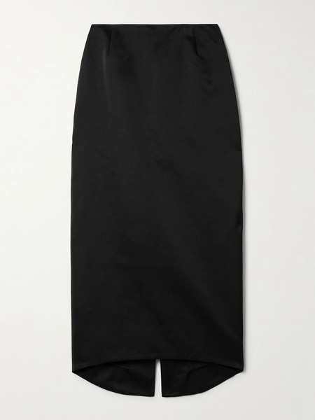  Wiederhoeft Wiederhoeft - Recycled Duchesse-satin Midi Skirt - Black 