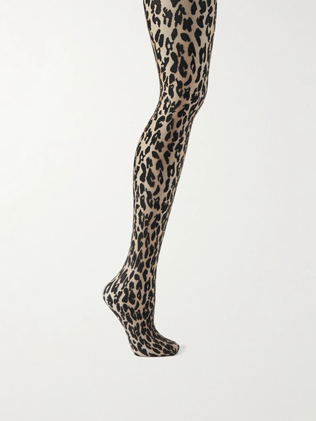  Wolford Wolford - Josey 20 Denier Leopard-print Tights - Leopard Print 