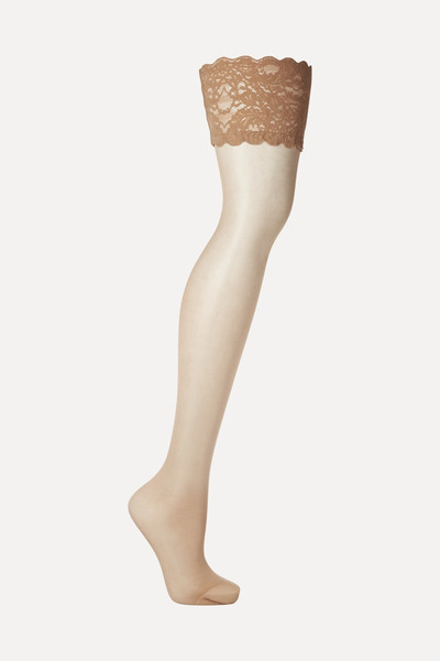  Wolford Wolford - Satin Touch 20 Denier Stay-up Stockings - Sand 