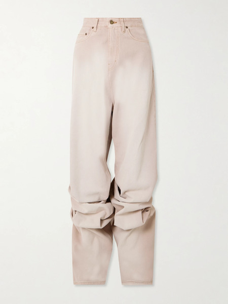  Y/project Y/project - Gathered Mid-rise Wide-leg Jeans - White 