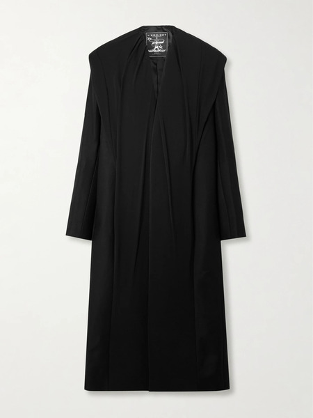  Y/project Y/project - Hooded Draped Cotton Coat - Black 