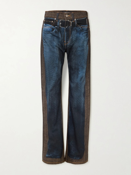 Y/project Y/project - Printed High-rise Slim-leg Jeans - Blue 