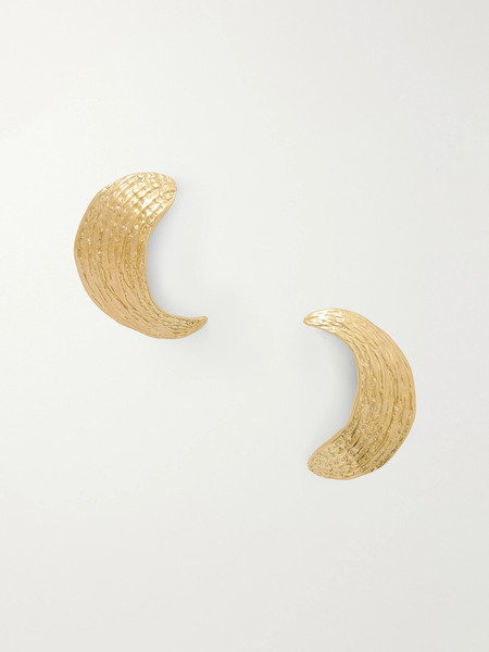  Ysso Ysso - Broken Shell Gold-plated Earrings - One Size 