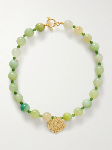  Ysso Ysso - Daphne Gold-plated Jade Necklace - Green 