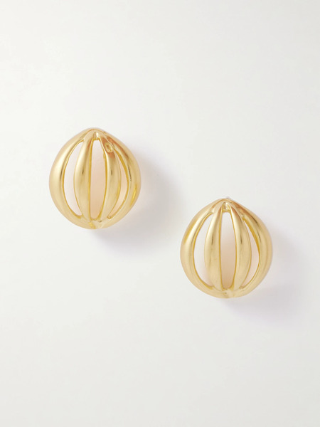  Ysso Ysso - Flower Bud Mini Gold-plated Earrings - One Size 