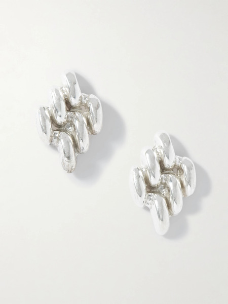  Ysso Ysso - Mini Chain Link Sterling Silver Earrings - One Size 