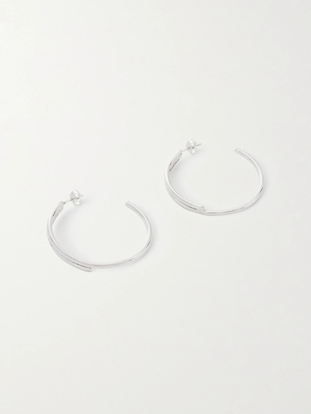  Ysso Ysso - Queen Silver Hoop Earrings - One Size 