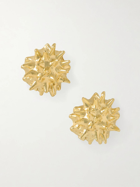  Ysso Ysso - Sea Urchin Gold-plated Earrings - One Size 