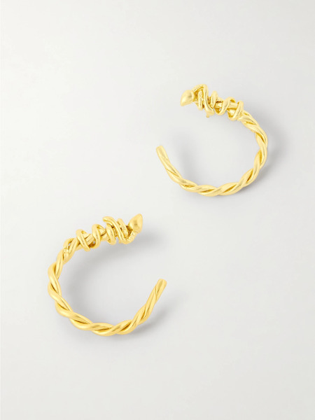  Ysso Ysso - Snake Gold-plated Hoop Earrings - One Size 
