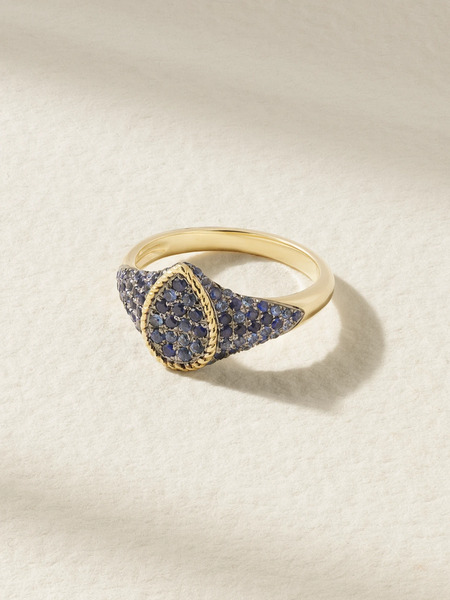  Yvonne Léon Yvonne Léon - Baby Chevaliere 9-karat Gold Sapphire Signet Ring - 3 