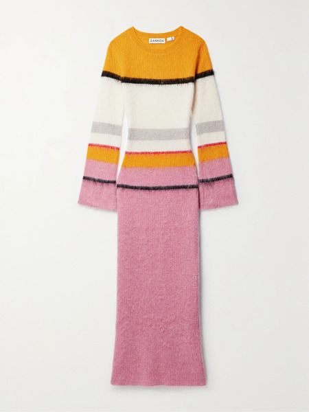  Zankov Zankov - Matilda Striped Brushed Knitted Maxi Dress - Multi 