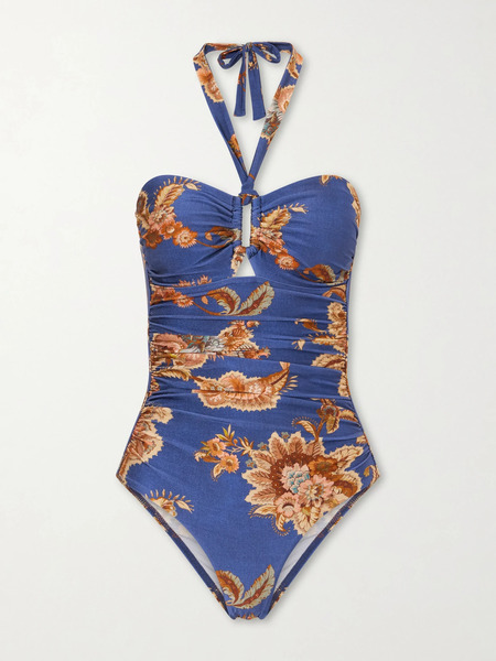  Zimmermann Zimmermann - Aster Floral-print Swimsuit - Multi 