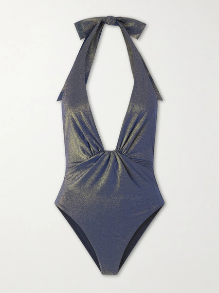  Zimmermann Zimmermann - Aster Twisted Metallic Halterneck Swimsuit - 3 