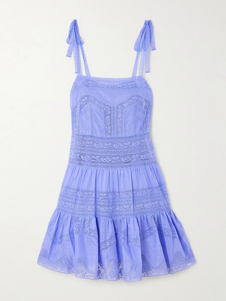  Zimmermann Zimmermann - Coco Lace-trimmed Cotton-voile Dress - Lavender 